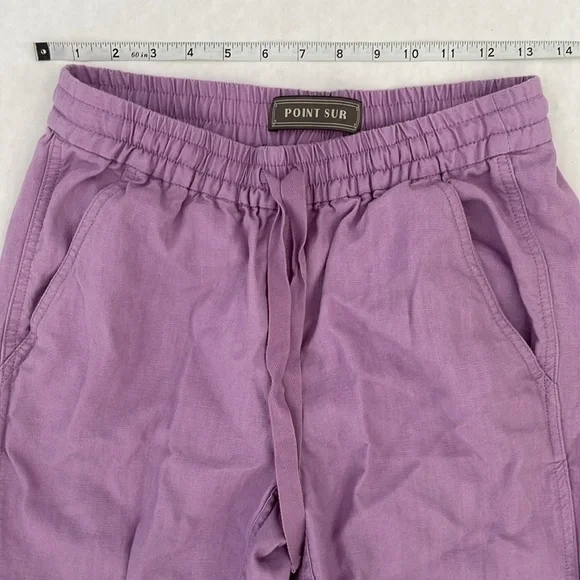 Point Sur Lilac Linen Joggers - Picture 4 of 8